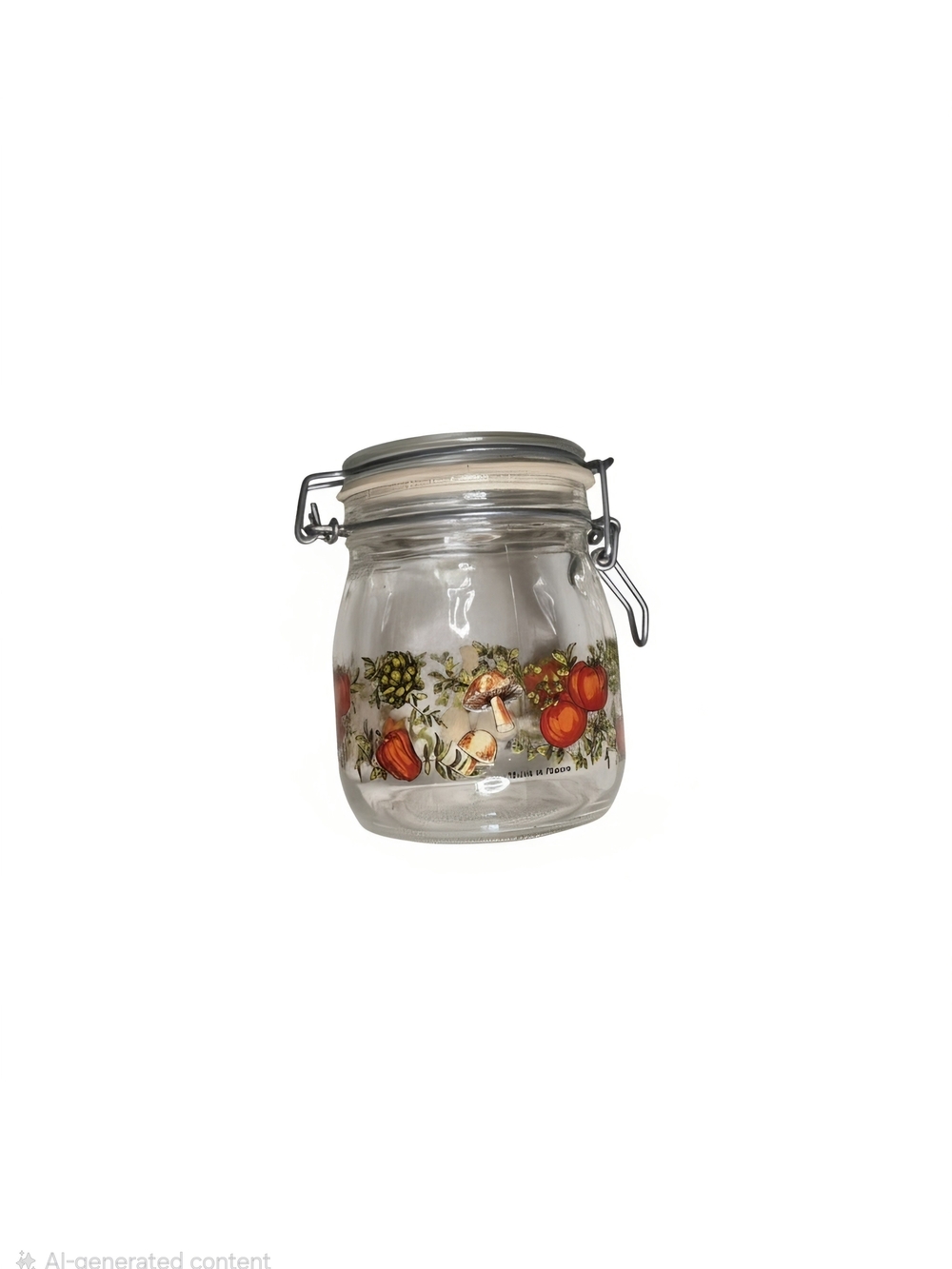 Arc France Glass Kitchen Storage Jar with Collectible Design - Clear